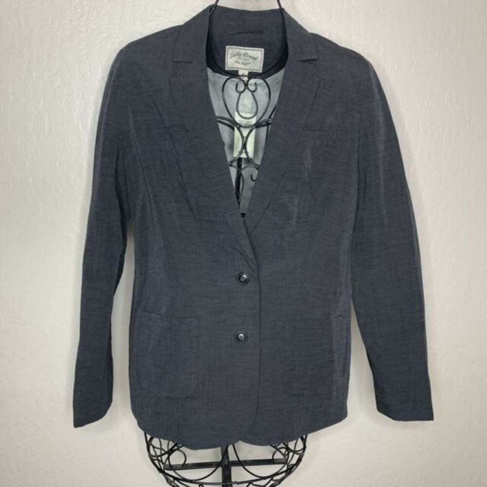 Lucky Brand Gray Linen Blend Blazer